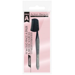 Pince à épiler duo brosse sourcil