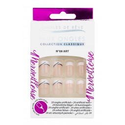 N°08 ART ONGLES DE RÊVE CLASSIQUE (24 pcs avec colle)