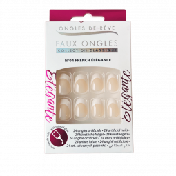 Ongles de Rêve Classique N°04 – French Élégance (24 pièces avec colle)