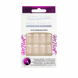 Ongles de Rêve Classique N°05 – Faux Ongles Version Sport (24 pièces avec colle)