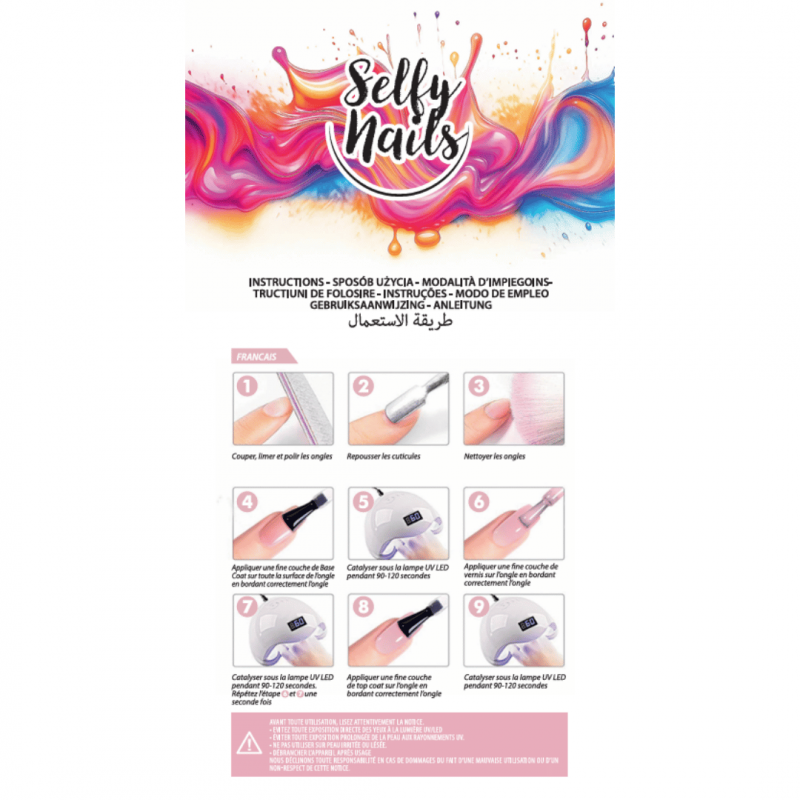LAMPE VERNIS A ONGLES UV SEMI PERMANENT N°01 SELFY NAILS