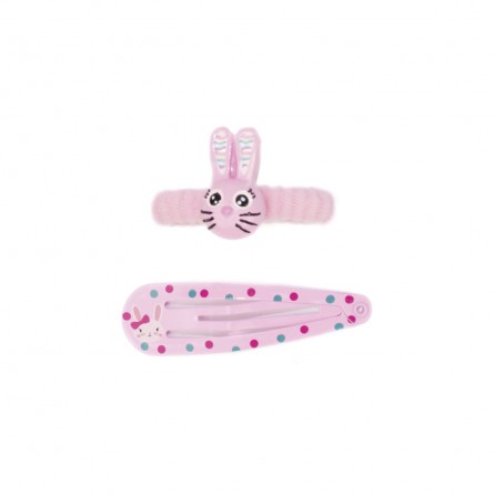 N°18 Set Barrettes & Chouchous Lapinou – Accessoires Enfant Motif Lapin