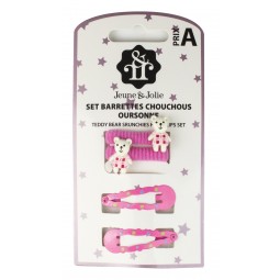 Set Barrettes & Chouchous Oursonne – Accessoires Cheveux Enfant