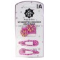 Set barrettes et chouchous cheveux fille – cœur strass rose