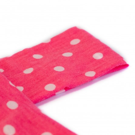 N°25 Bandeau à Petits Pois Blancs – Accessoire Cheveux Enfant