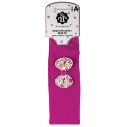 Bandeau à Nœud Rose Vif – Accessoire Cheveux Fille