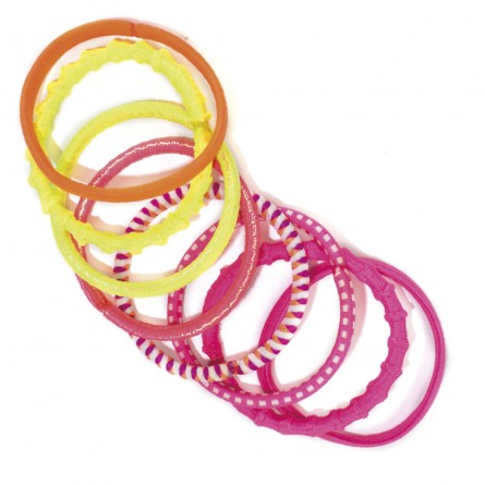 N°33 Élastiques Cheveux Fluos – Accessoires Colorés Enfant