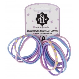 N°34 Élastiques Pastels Fleuris – Accessoires Cheveux Enfant