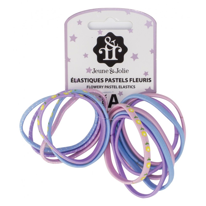 N°34 Élastiques Pastels Fleuris – Accessoires Cheveux Enfant
