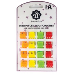 Lot de mini pinces cheveux multicolores – pratiques et fun