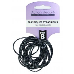 Lot d’élastiques cheveux fins – strass élégants et résistants