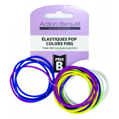 Lot d’élastiques cheveux fins – pop colors multicolores