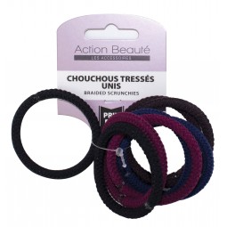 Lot de chouchous cheveux tressés unis – résistants et pratiques