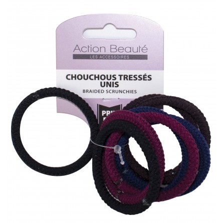 Lot de chouchous cheveux tressés unis – résistants et pratiques