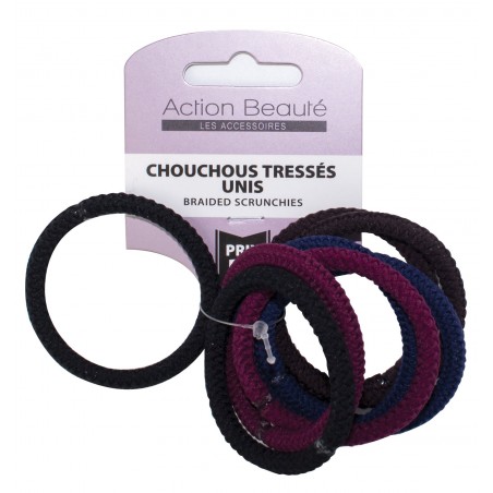 Lot de chouchous cheveux tressés unis – résistants et pratiques