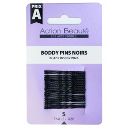 Bobby Pins Noirs Taille S - Épingles à cheveux