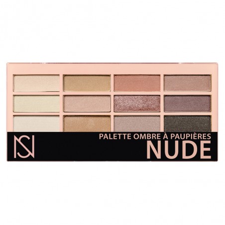 Palette Ombres à Paupières 12 Couleurs – Noir Carbone, Chocolat, Nude & Shiny